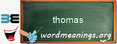 WordMeaning blackboard for thomas